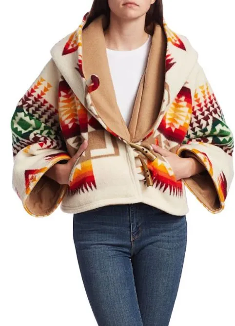 Beth Dutton Printed Cropped Cloak