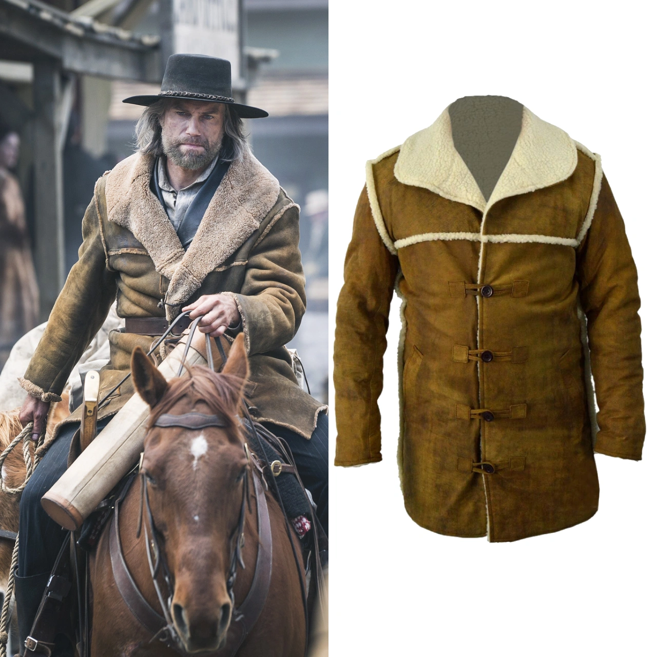 Hell On Wheels Cullen Bohannon Shearling Coat