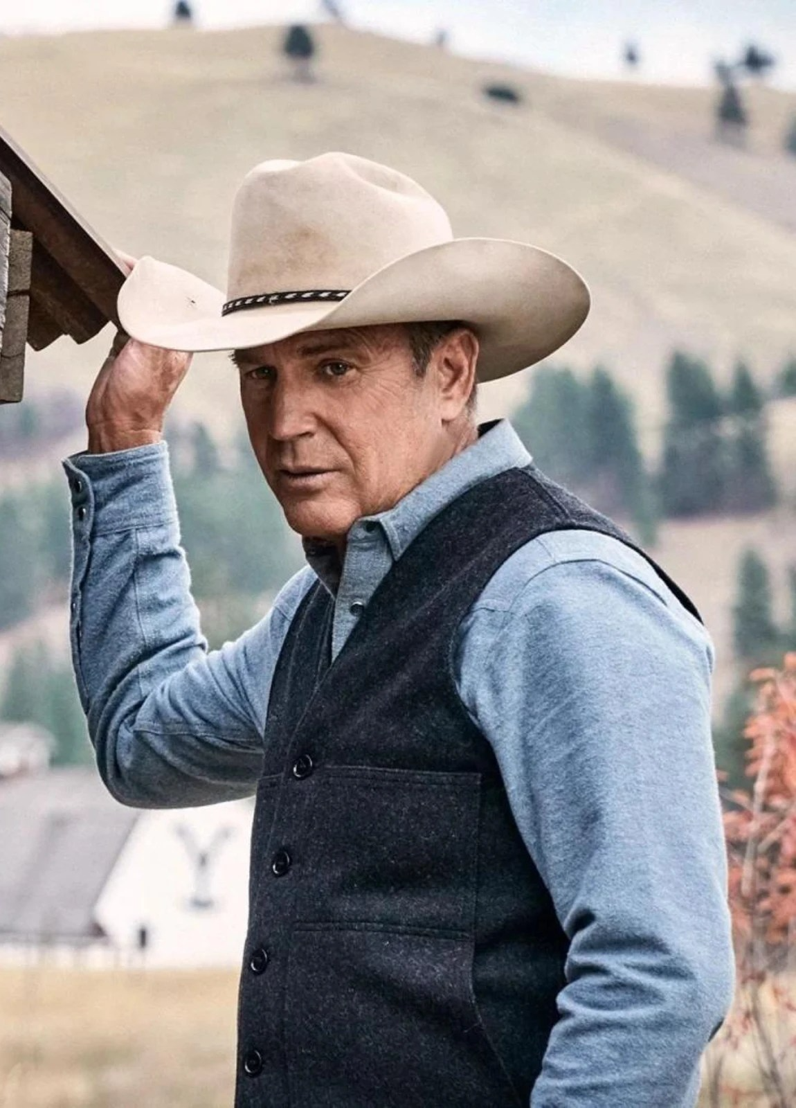 John Dutton Grey Wool Vest Yellowstone