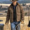 John Dutton Brown Quilted Jacket Yellowstone